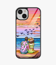 Load image into Gallery viewer, Couple On Vacation Glass Case