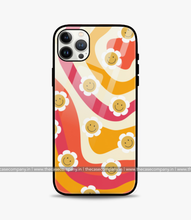 Load image into Gallery viewer, Daisy Floral Smiley Face Glass Case
