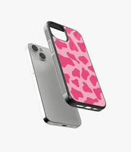 Load image into Gallery viewer, Y2k Pink Cow Print Glass Case