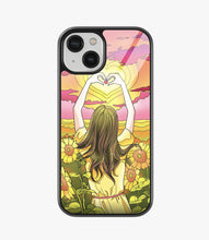 Load image into Gallery viewer, Girl With Sunflowers Glass Case
