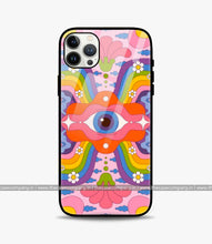 Load image into Gallery viewer, Psychedelic Groovy Glass Phone Case