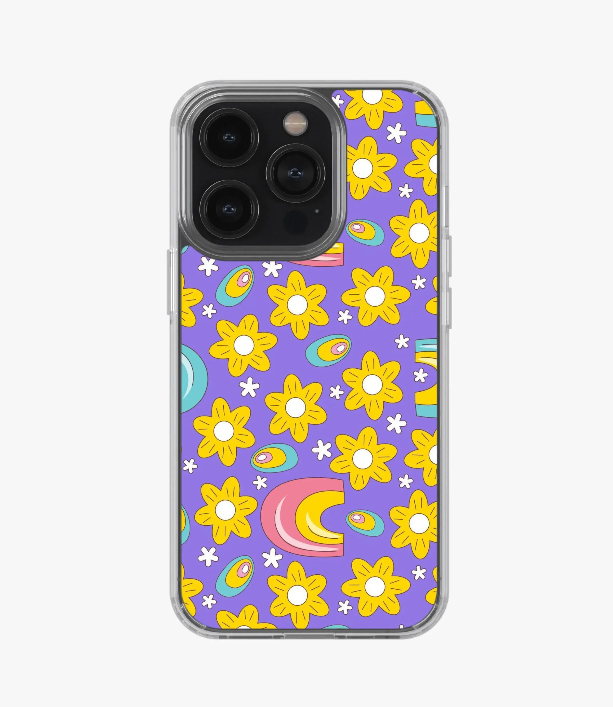 Retro 70s Yellow Floral Silicone Case