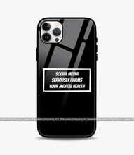Load image into Gallery viewer, Social Media Anti Social Glass Phone Case