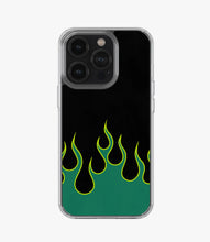 Load image into Gallery viewer, Y2K Green Flames Silicone Case