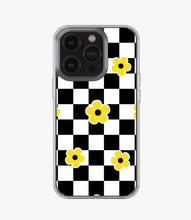 Load image into Gallery viewer, Yellow Daisy Floral Checkered Silicone Case