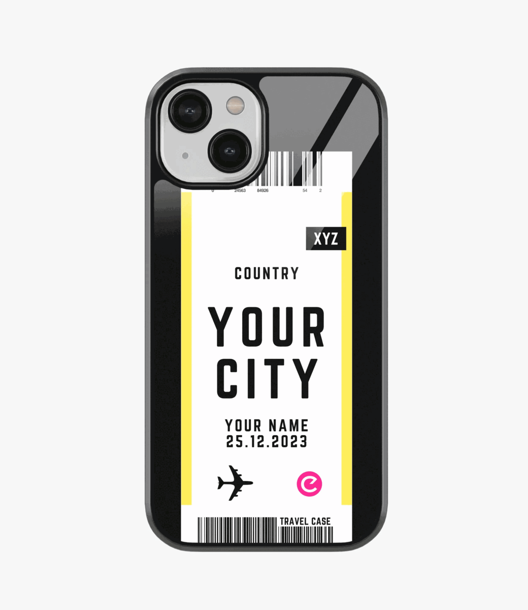 Your City Boarding Pass Glass Case by The Case Company