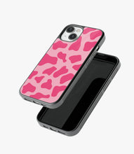 Load image into Gallery viewer, Y2k Pink Cow Print Glass Case