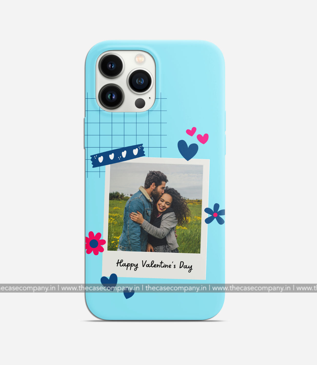 Personalized Polaroid Photo Valentine Matte Case - Blizzard Blue