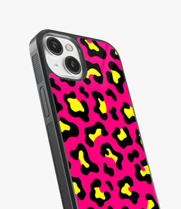 Bright Pink Leopard Print Glass Case