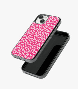 Leopard Print Pink Glass Case