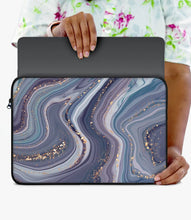 Load image into Gallery viewer, Abstract Liquid Marble Glitter Laptop Sleeve
