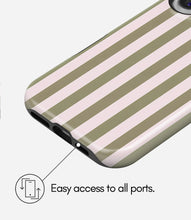Load image into Gallery viewer, Olive Blush Stripes Glossy Armoured Case
