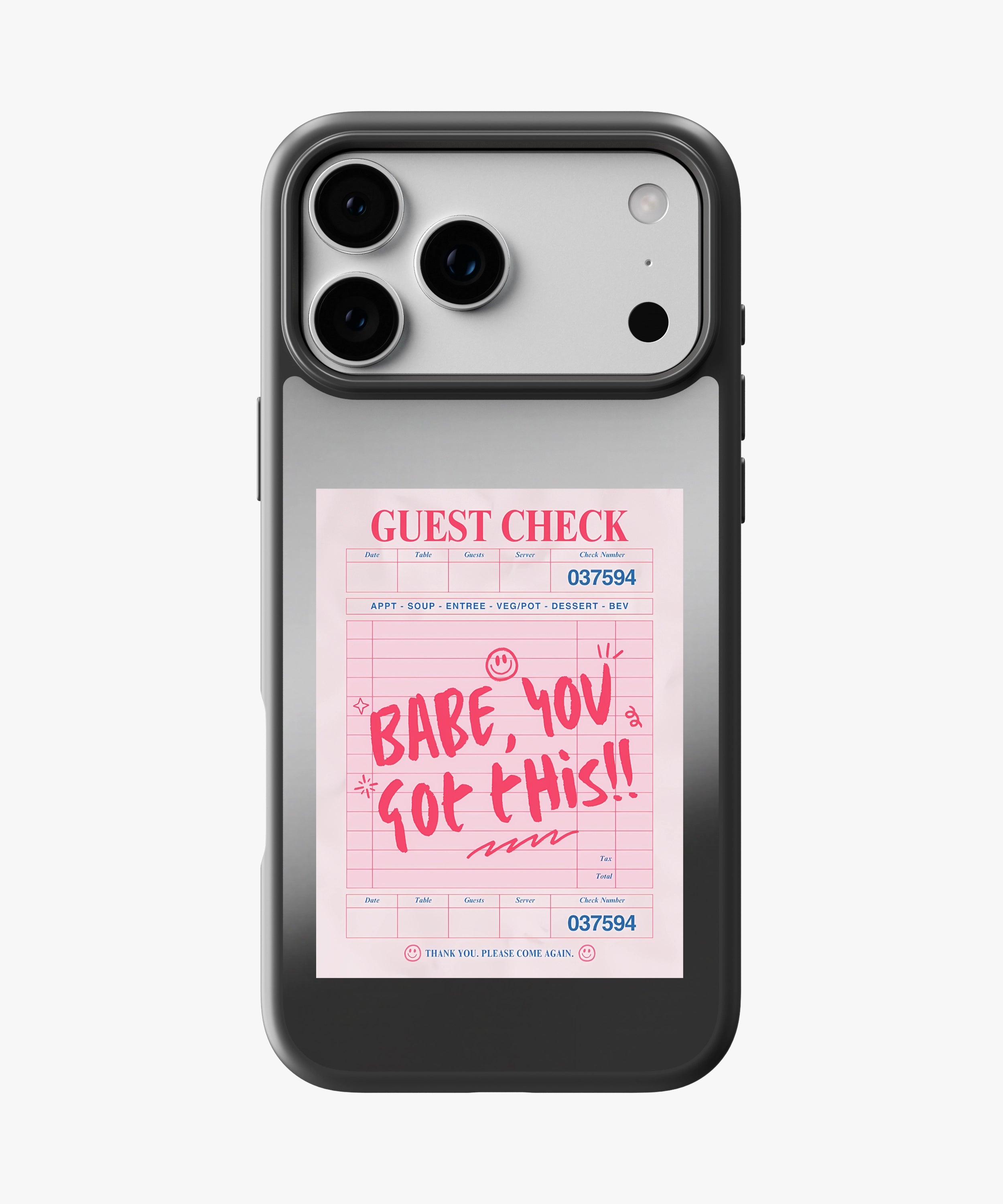 Babe Motivation Check Luxe Mirror Phone Case