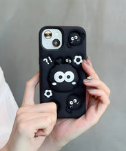 Load image into Gallery viewer, Cute Black Fuzzy Creature Soft Silicone Phone Case
