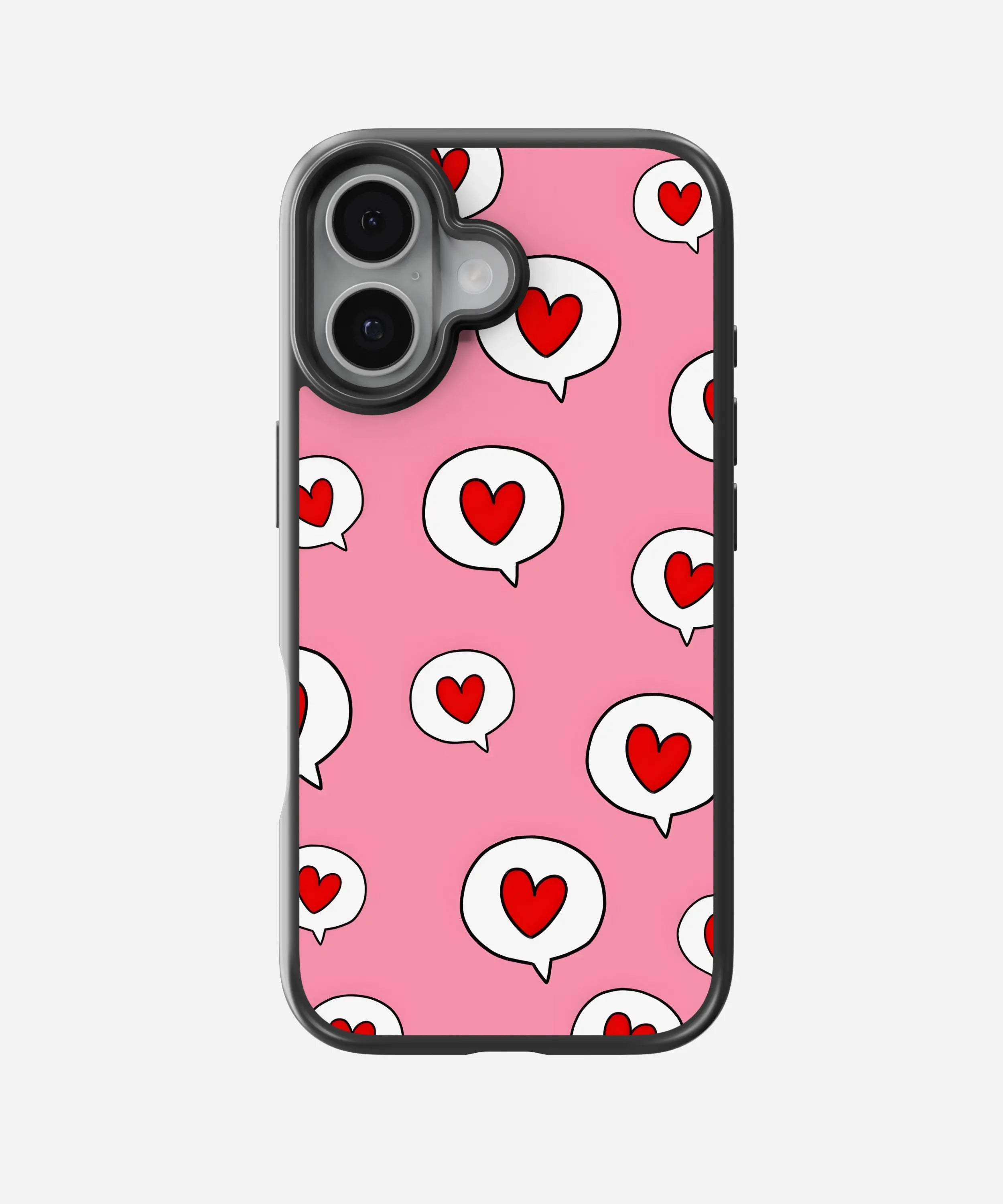 Love Heart Bubble Hybrid Matte Case
