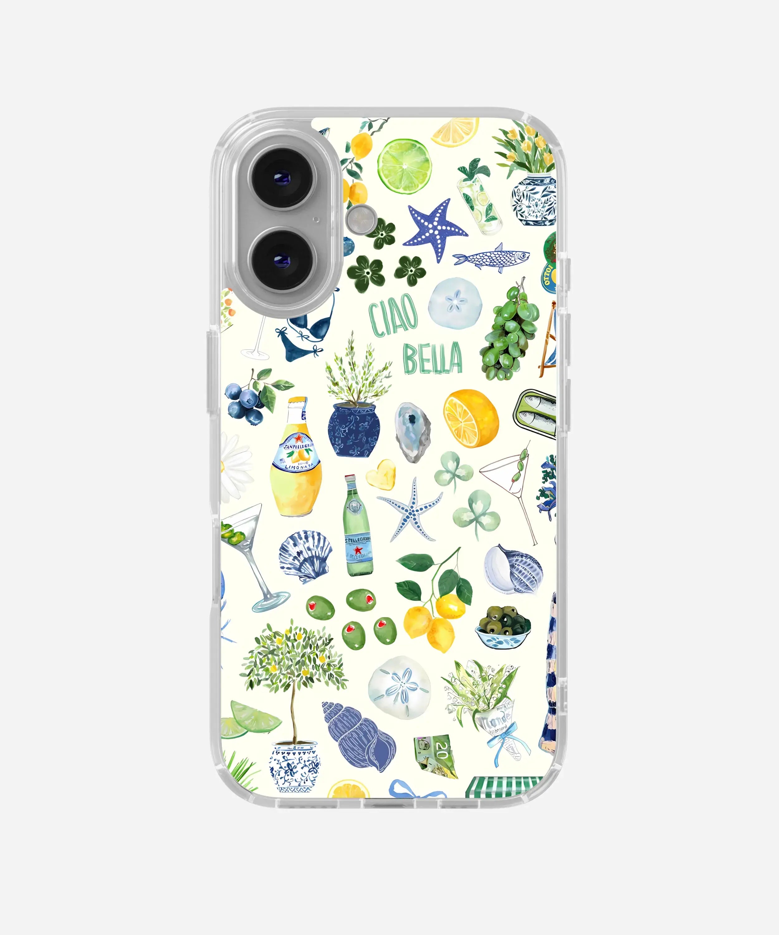 Mediterranean Life Clear Silicone Phone Case