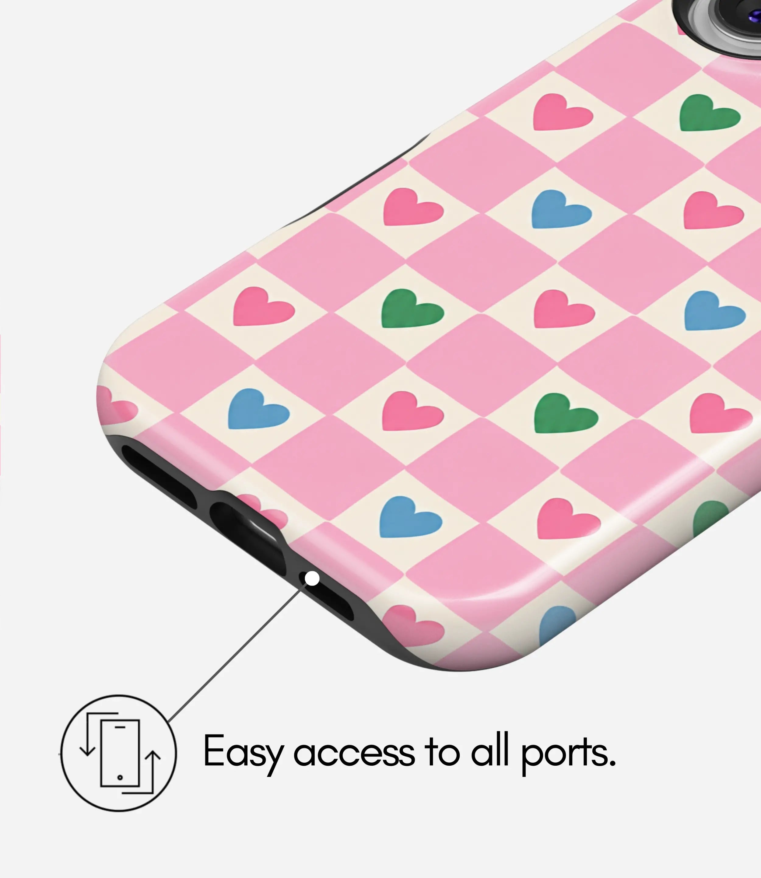 Love Grid Glossy Armoured Case