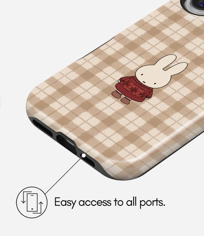 Cozy Bunny Gingham Glossy Armoured Case