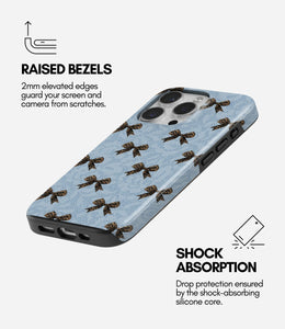 Leopard Bow Charm Glossy Armoured Case