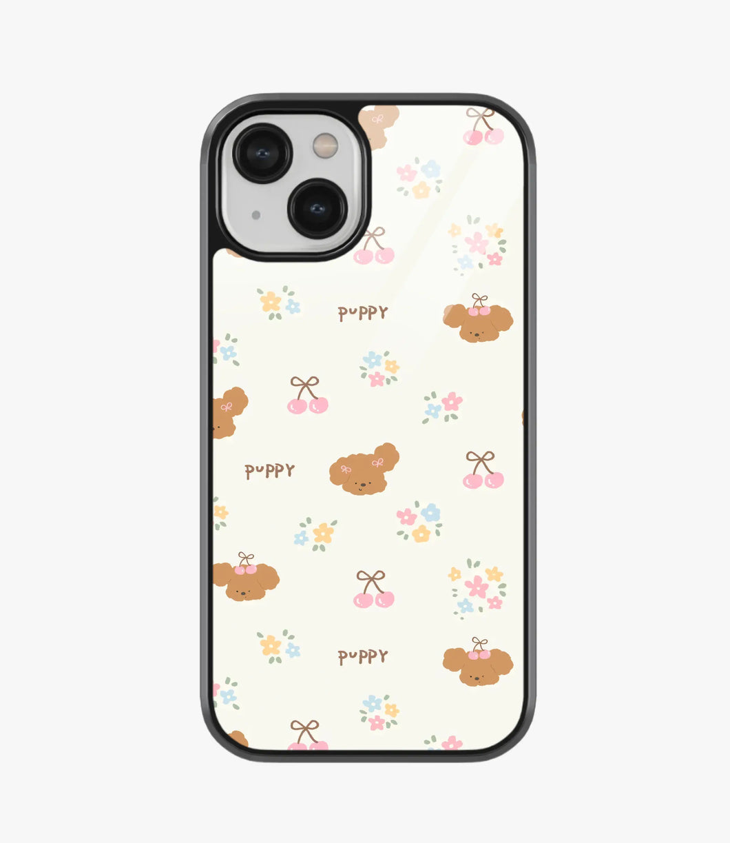 Cherry Pup Parade Glass Case