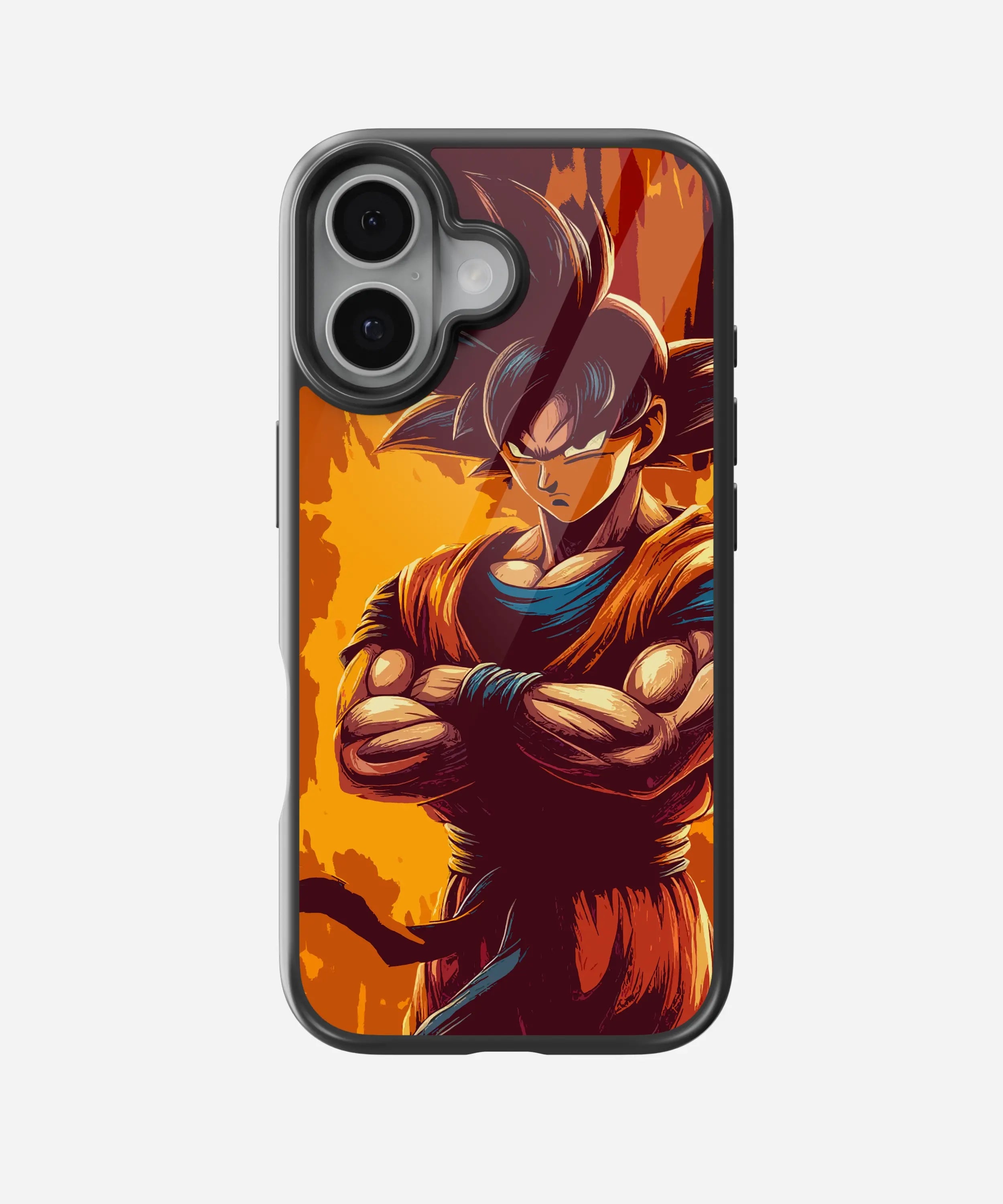 Angry Goku Glass Phone Case