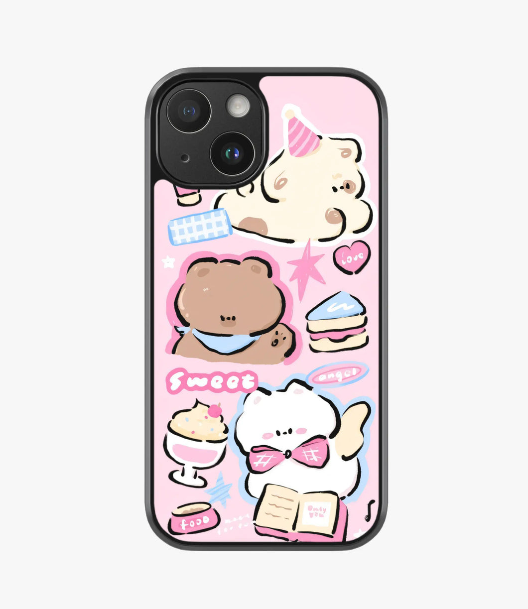 Sweet Bear Scribbles Hybrid Matte Case