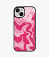 Retro Liquid Swirl Pink Glass Case