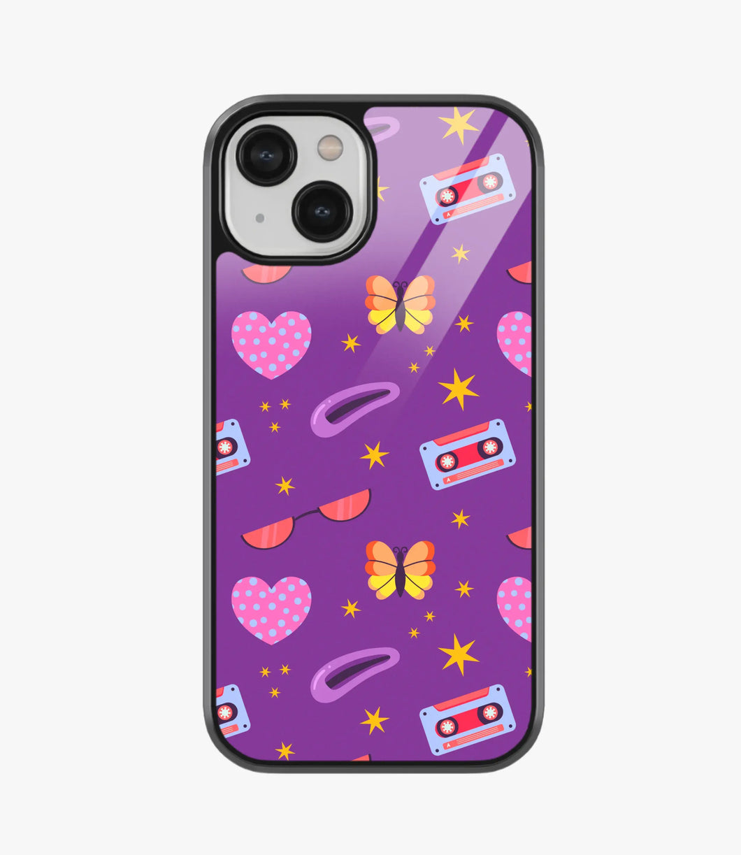 Y2K Butterfly Glass Case
