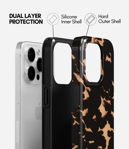 Amber Tortoiseshell Glossy Armoured Case