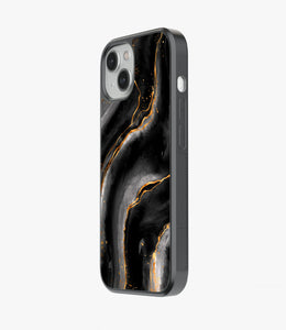 Black Golden Marble Glass Case