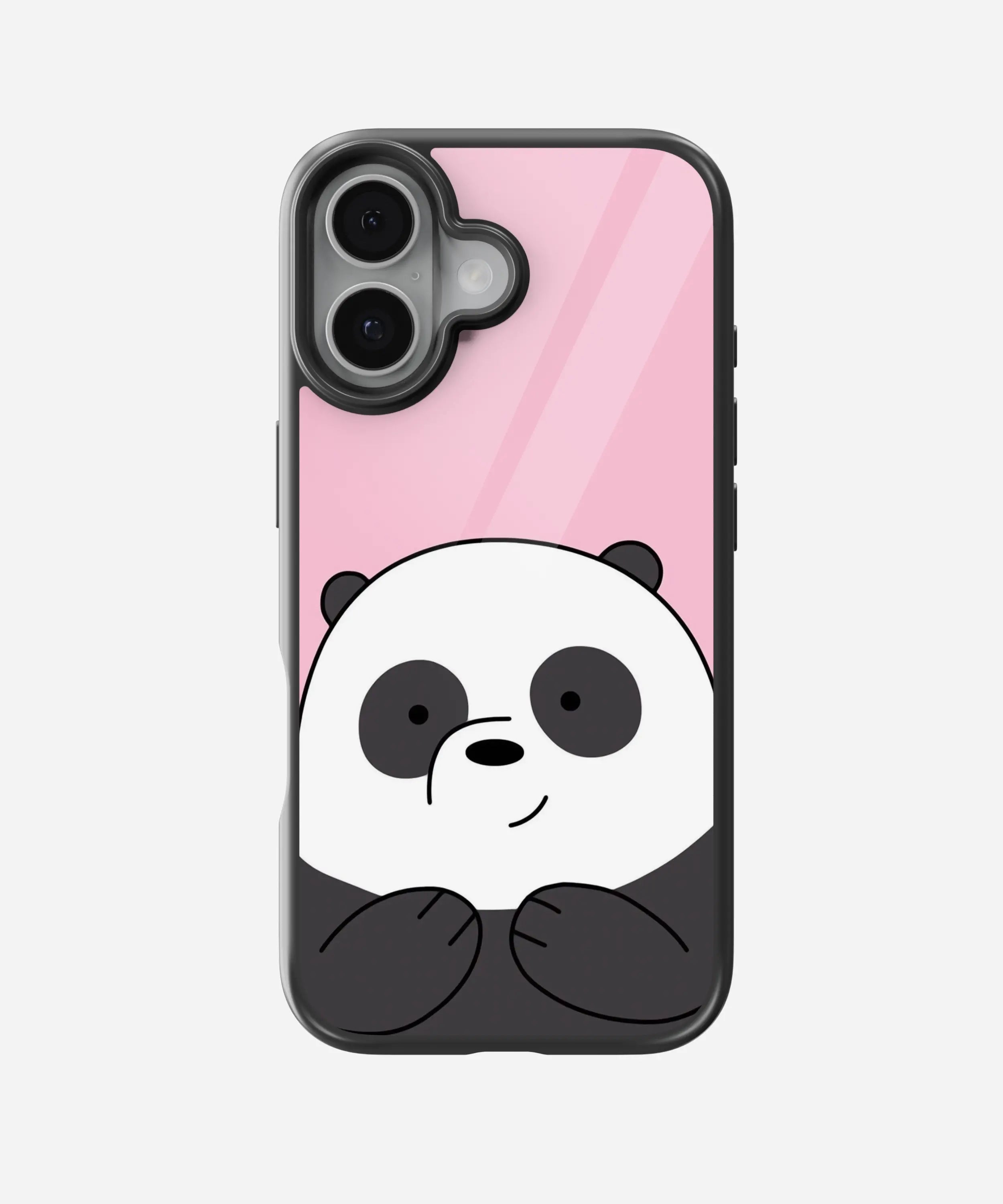 Panda Face Glass Case