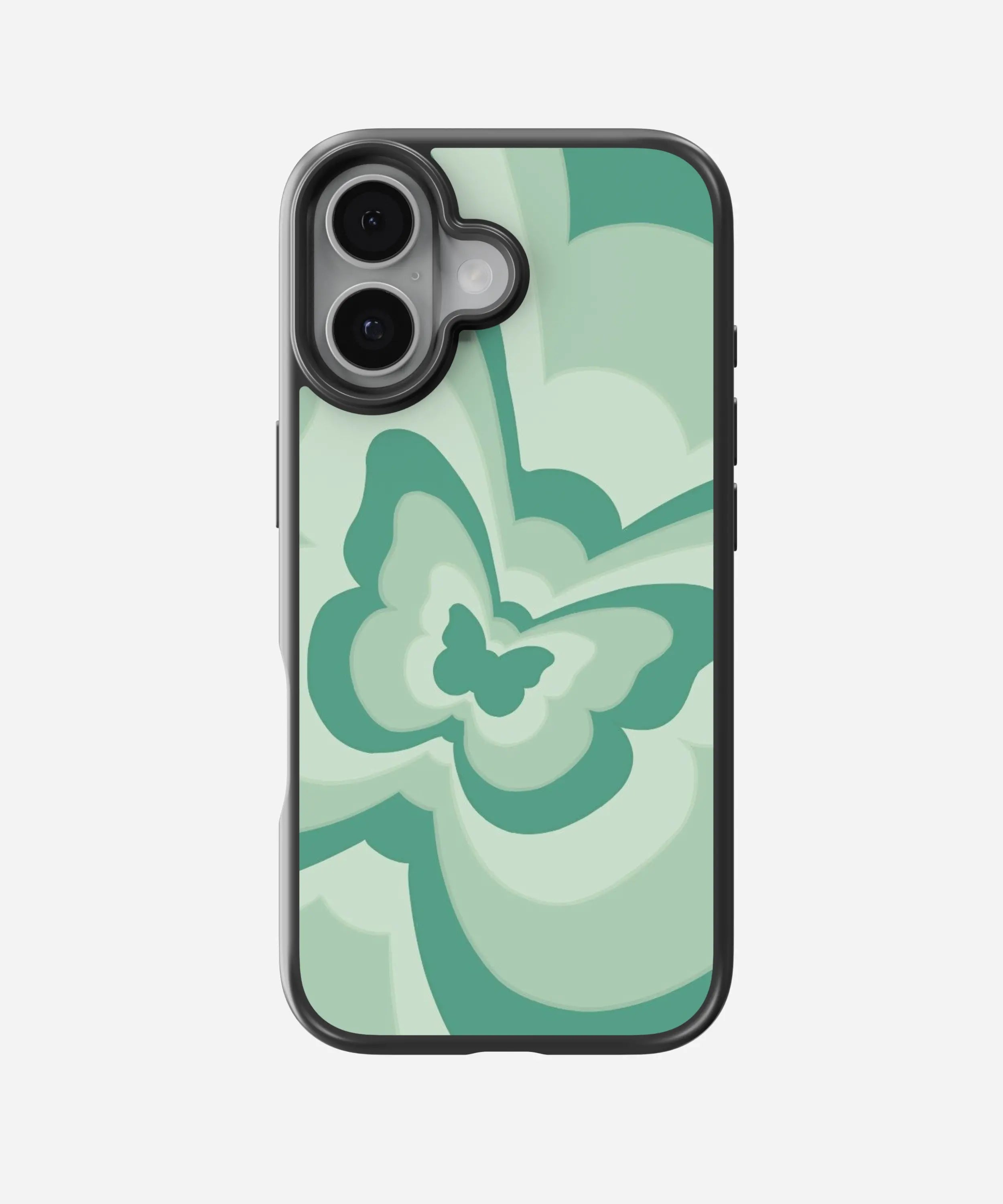 Sea Mist Butterfly Y2K Hybrid Matte Case