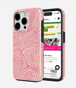 Candy Pink Topo Glossy Armoured Case