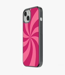 Y2K Red Swirl Glass Case