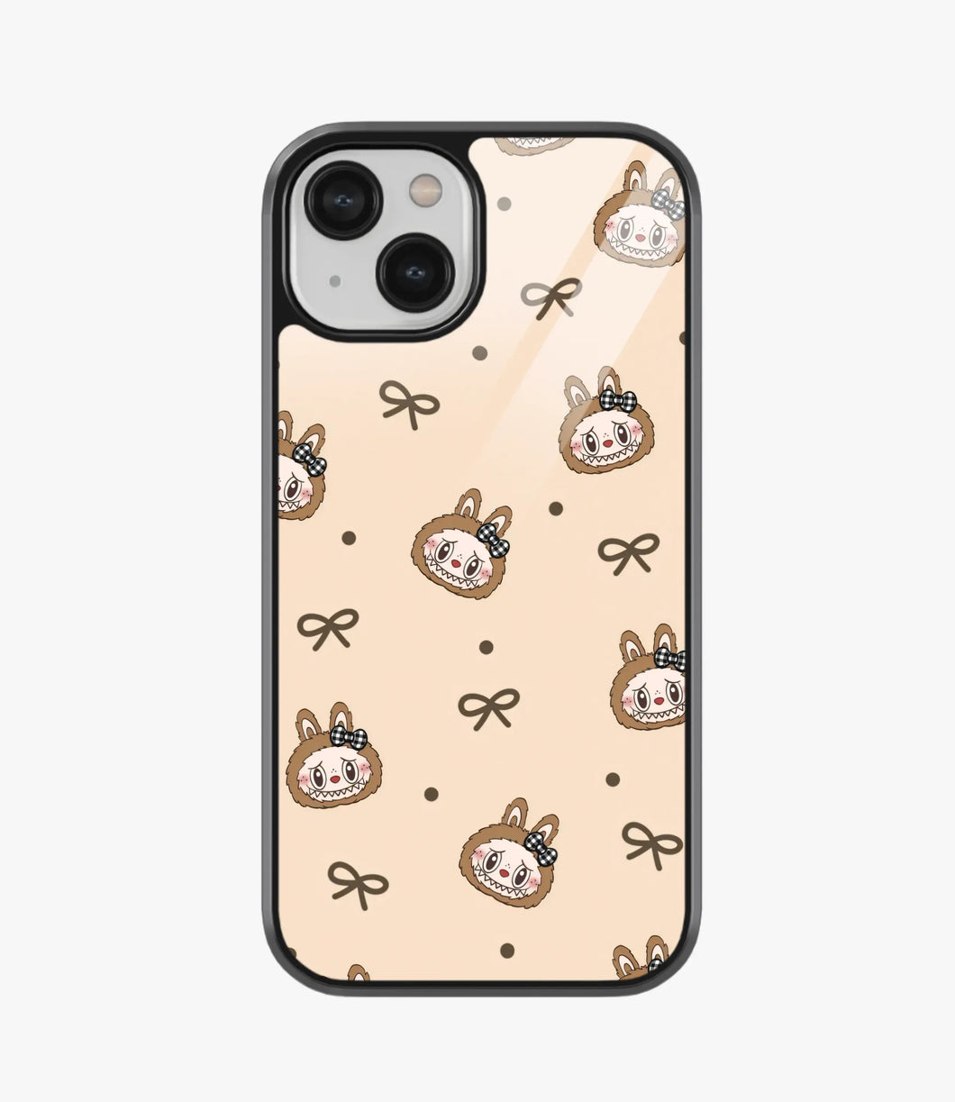Labubu Latte Blush Glass Case