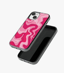 Retro Liquid Swirl Pink Glass Case