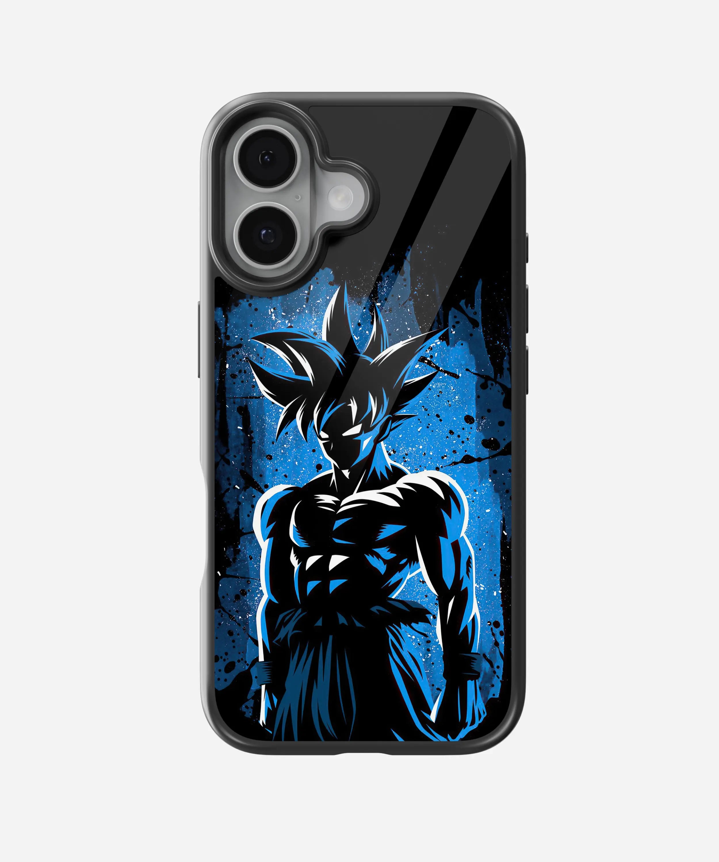 Blue Goku Art Glass Phone Case