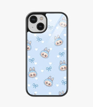 Load image into Gallery viewer, Labubu Bow Blush Glass Case
