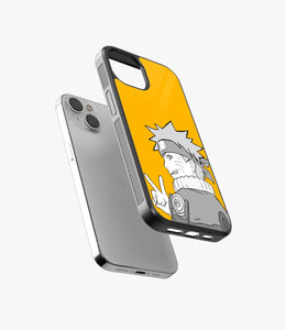 Yellow Naruto Art Glass Phone Case