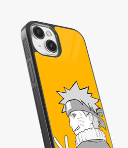 Yellow Naruto Art Glass Phone Case
