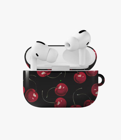 Midnight Cherry Glossy Airpod Case
