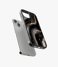 Load image into Gallery viewer, Black Golden Marble Glass Case
