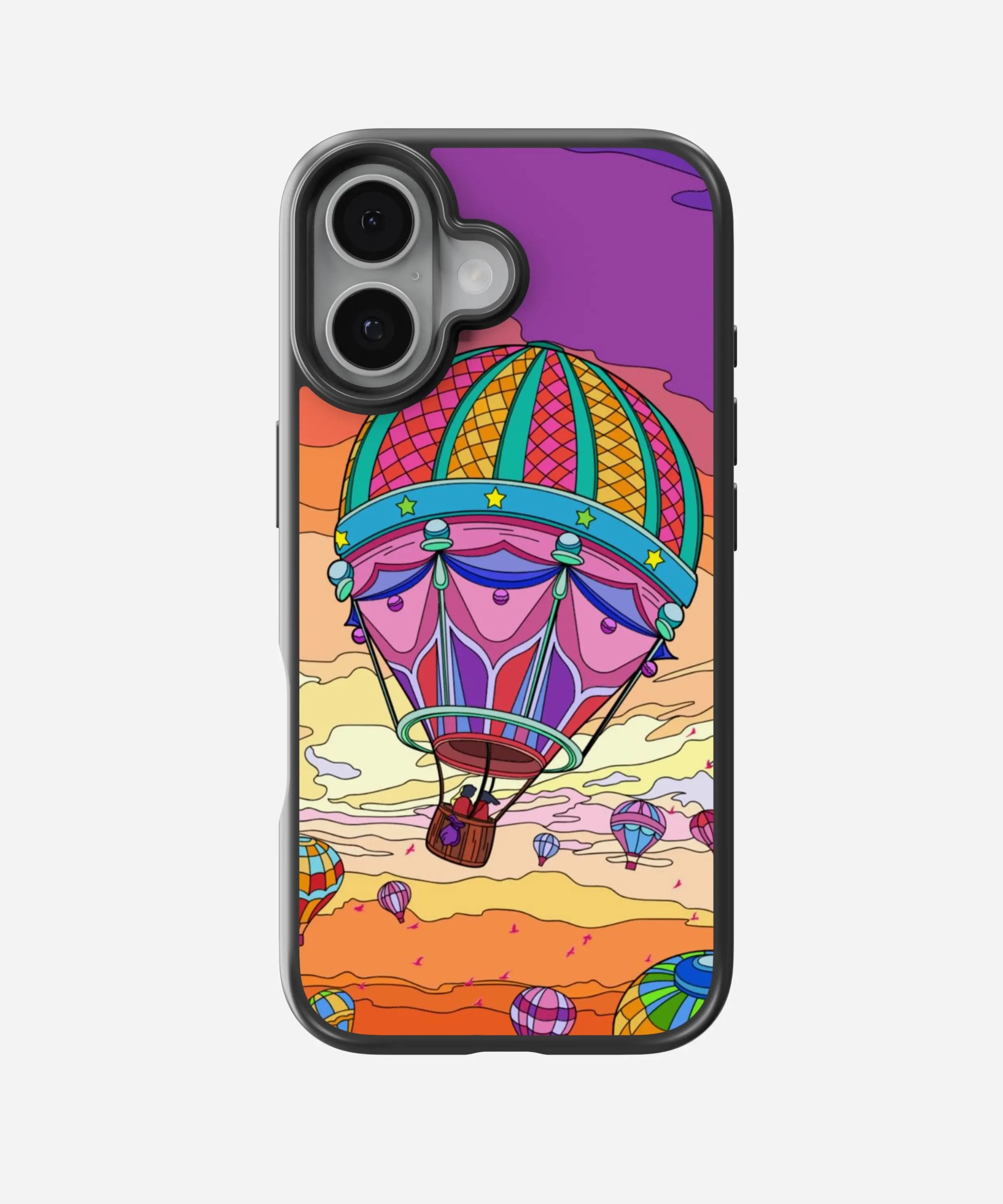 Couple In Hot Air Balloon Glass Case