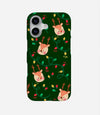 Reindeer & Lights Christmas Hard Phone Case