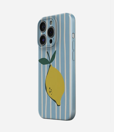Lemon Sorbet Stripes Glossy Hard Case