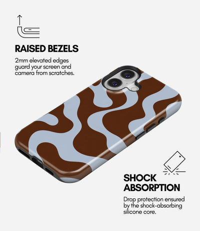 Mocha Melt Waves Glossy Armoured Case