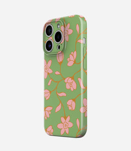 Pastel Blossom Green Glossy Hard Case