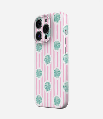 Mint Shell Candy Stripes Glossy Hard Case