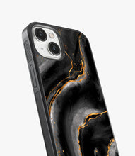 Load image into Gallery viewer, Black Golden Marble Glass Case
