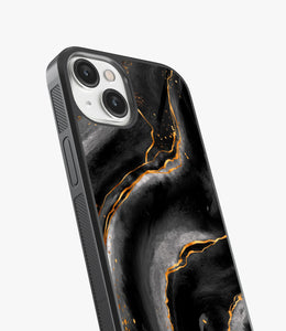 Black Golden Marble Glass Case